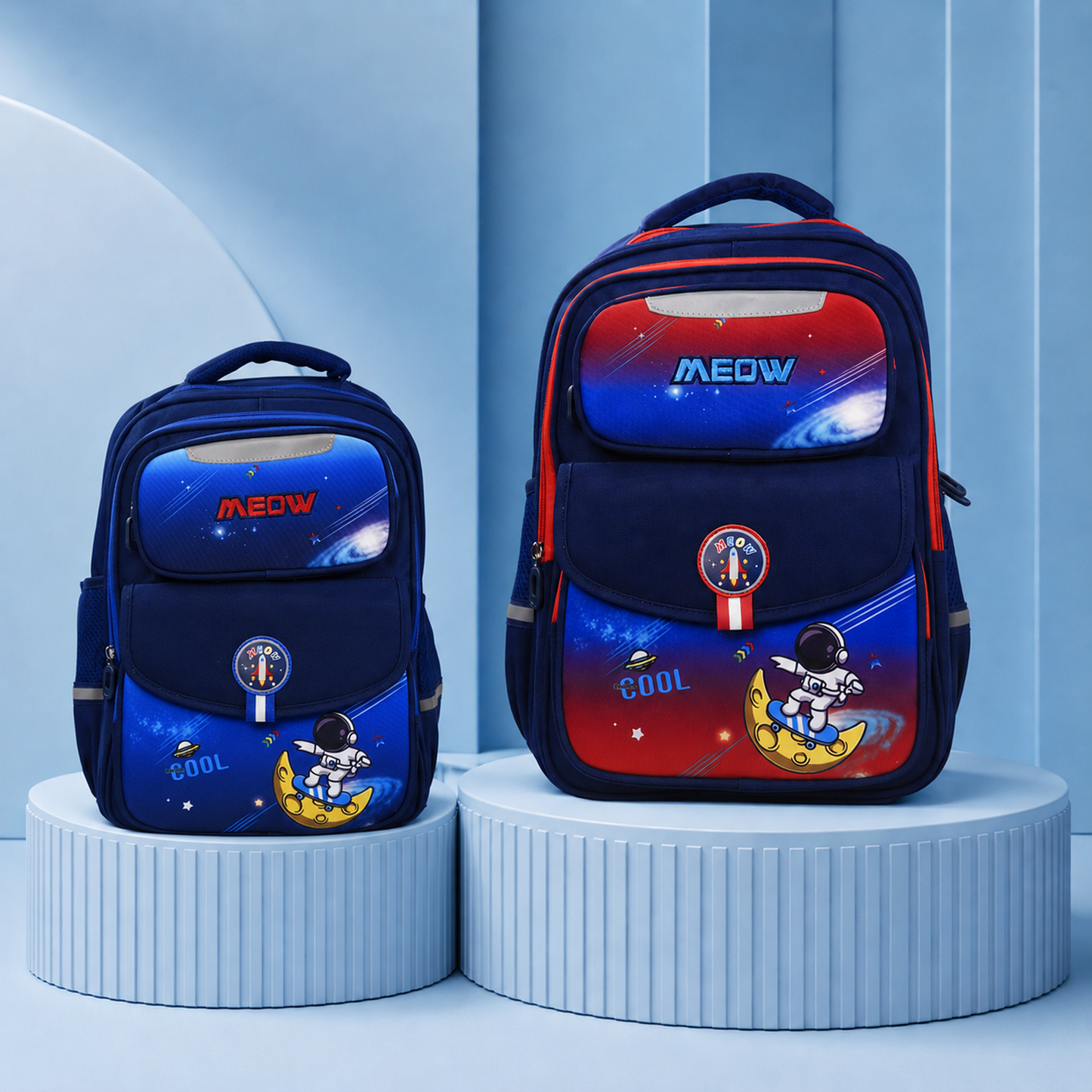 Dreamy Space Theme Kids School Backpack with Smart Storage