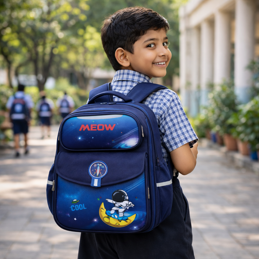 Dreamy Space Theme Kids School Backpack with Smart Storage