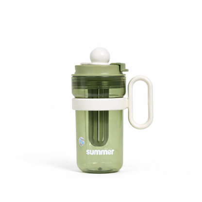 Cute Kids Ball Cup Sipper Bottle with Straw - 550ml