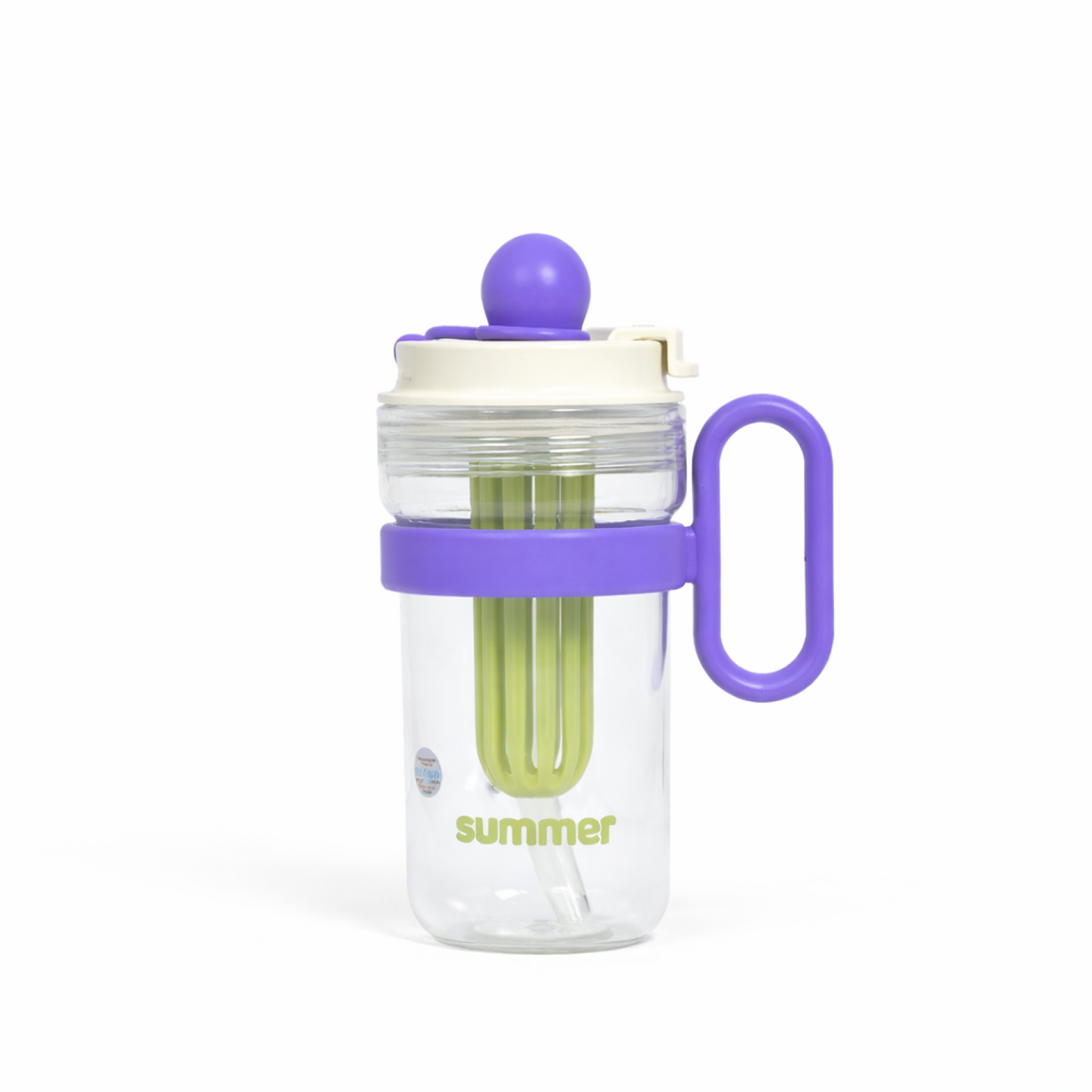 Cute Kids Ball Cup Sipper Bottle with Straw - 550ml