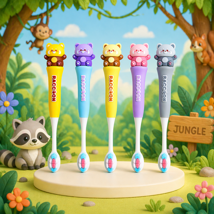 Toddler Cartoon Toothbrush with Gentle Soft Bristles (3-6 Years)