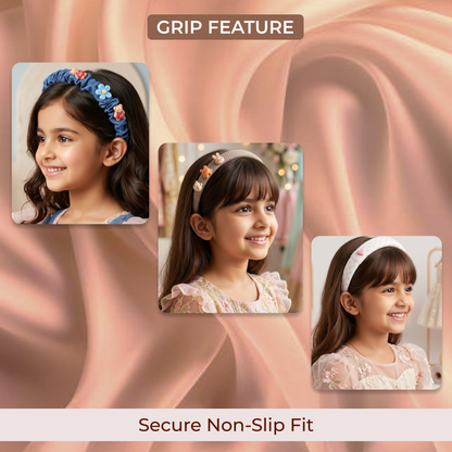 Kids Hair Bands & Scrunchie Set | Cute Headbands (Pack of 4)