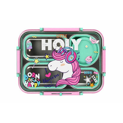 Stainless Steel Bento Lunch Box with 3 compartments for Kids – 1120ml