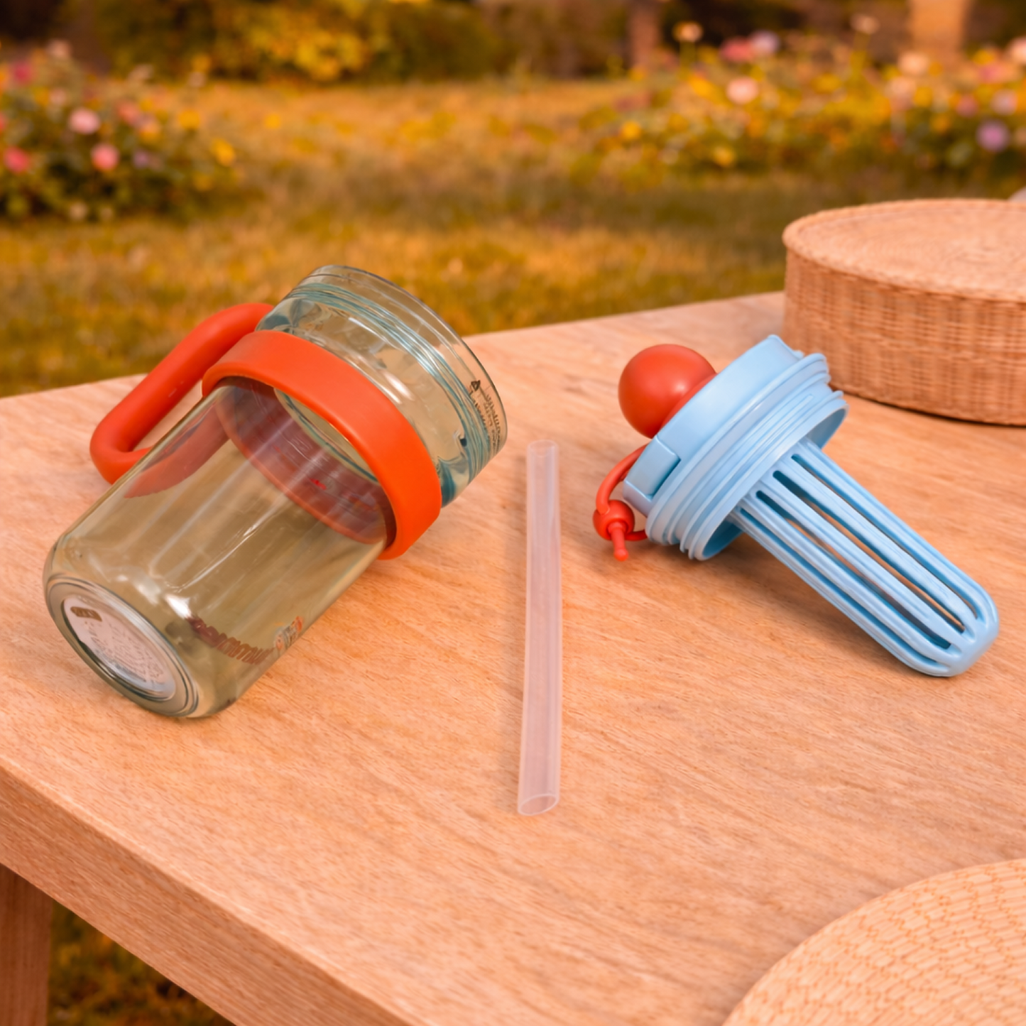 Cute Kids Ball Cup Sipper Bottle with Straw - 550ml
