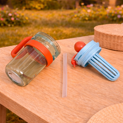 Cute Kids Ball Cup Sipper Bottle with Straw - 550ml