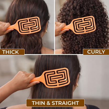 PP Detangling Hair Brush | Electro Finish Anti-Breakage Comb