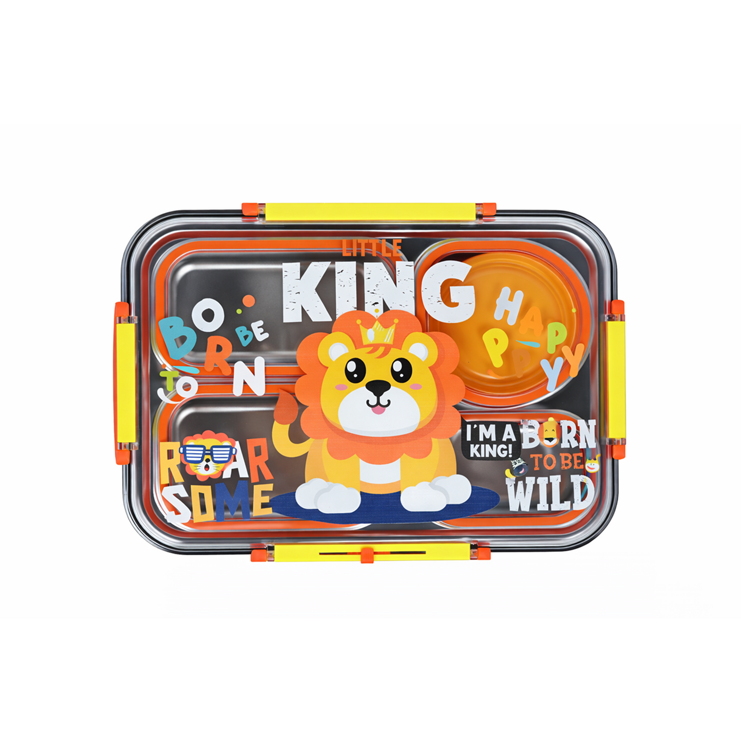 Stainless Steel Bento Lunch Box with 3 compartments for Kids – 1120ml