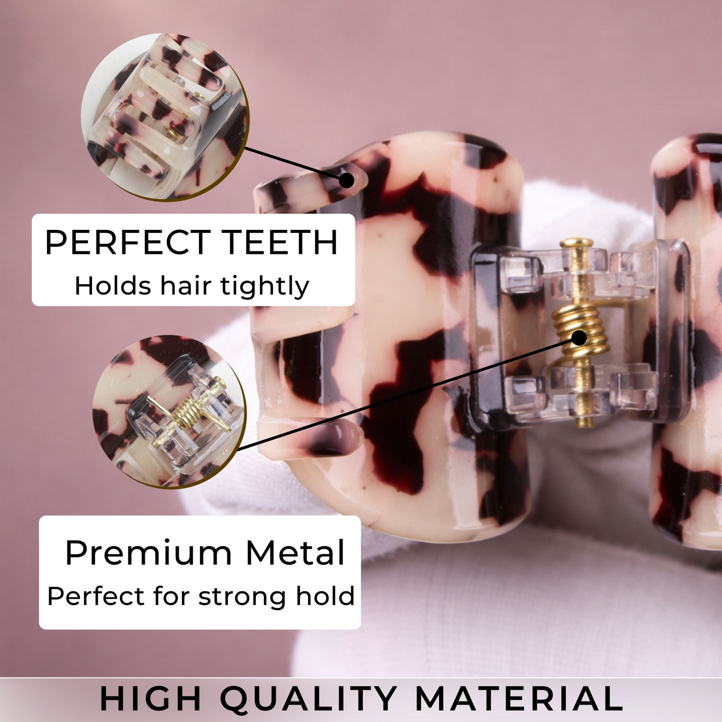 Premium Acrylic Mini Hair Claw Clip Set – Glossy Anti-Slip Hair Accessories for Women