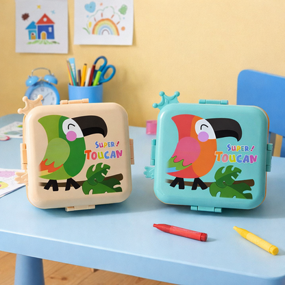 Cartoon Kids Lunch Box with 3 compartments for Kids - 1590ml