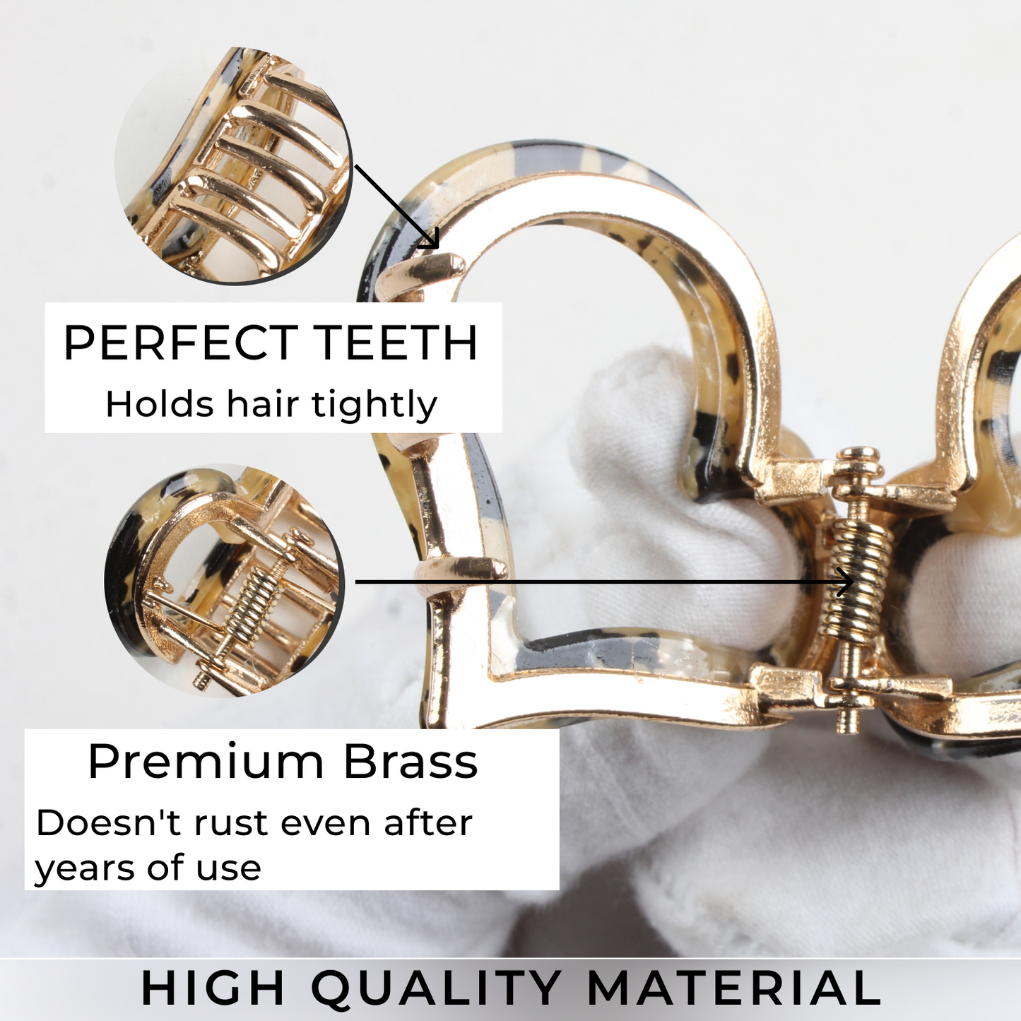 Premium Strong Hold Hair Clip – Durable Brass Claw Clip for Women