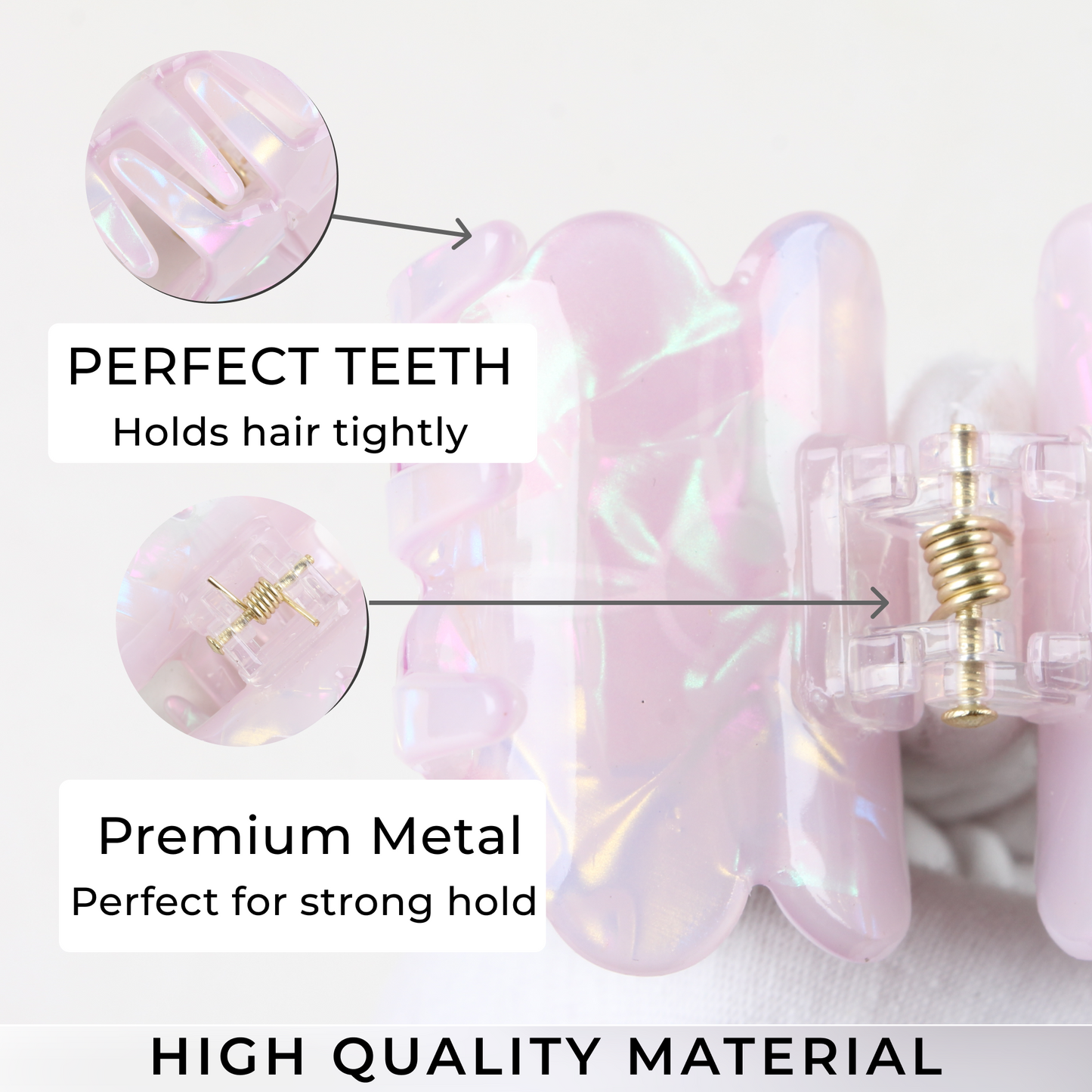 Elegant Flower Hair Claw Clip – Anti-Slip Wavy Jaw Clip for Women