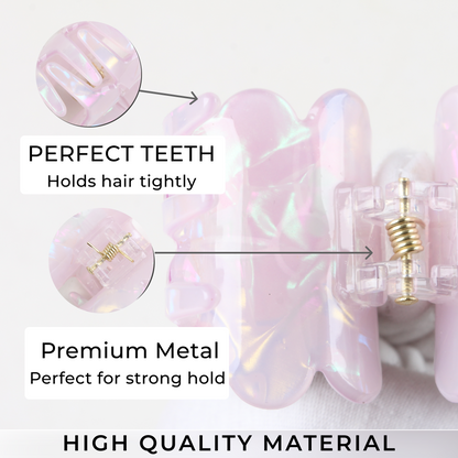 Elegant Flower Hair Claw Clip – Anti-Slip Wavy Jaw Clip for Women