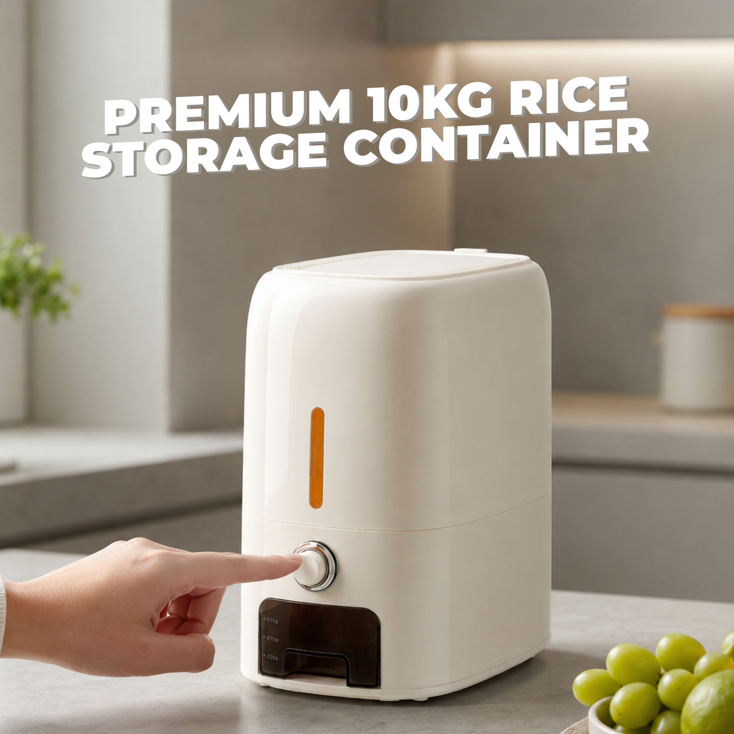 Rice Storage Container Cum Dispenser Tray | 5kg/10kg | BPA-Free & Odorless