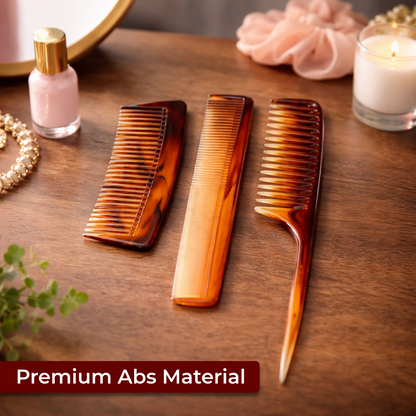 3-in-1 Hair Comb Set| Detangling, Styling & Tail Comb