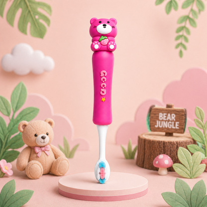 Cartoon Kids Toothbrush with Soft Bristles for Toddlers (1-7Y)