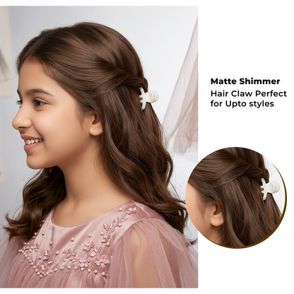 Pearlescent Acrylic Hair Claw Clip – Luxury Marble Finish Non-Slip Hair Clamp