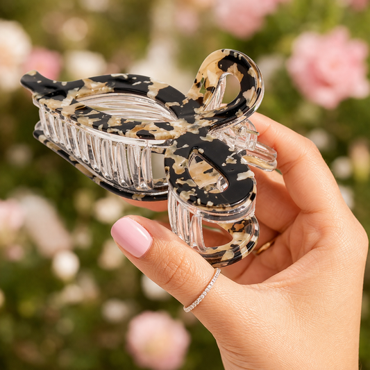 Elegant Tortoise Shell Hair Jaw Clip – Premium Anti-Slip Claw Clip for Women