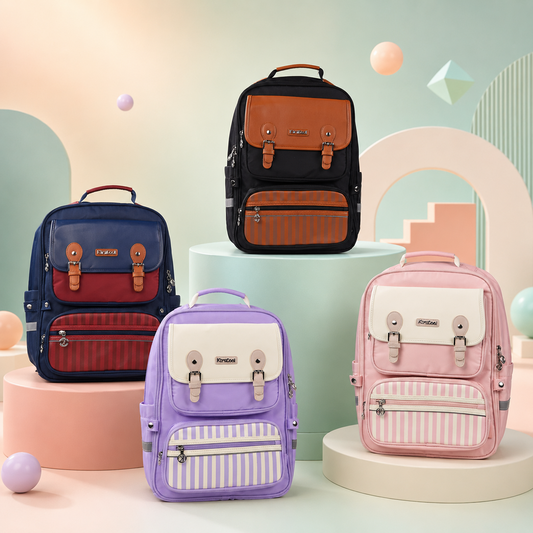 Blue Ergonomic School Bag Backpack for Kids