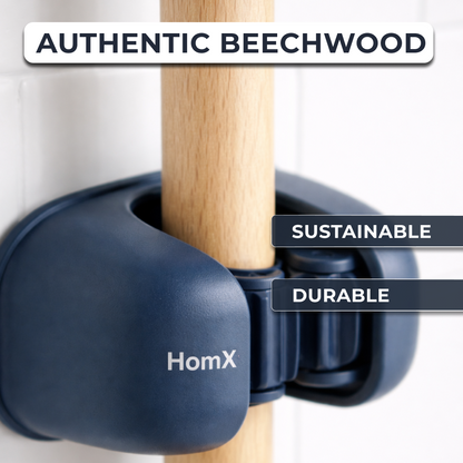 Wallmounted Mop & Broom Holder | Made with Heavy Duty Plastic - Set of 2