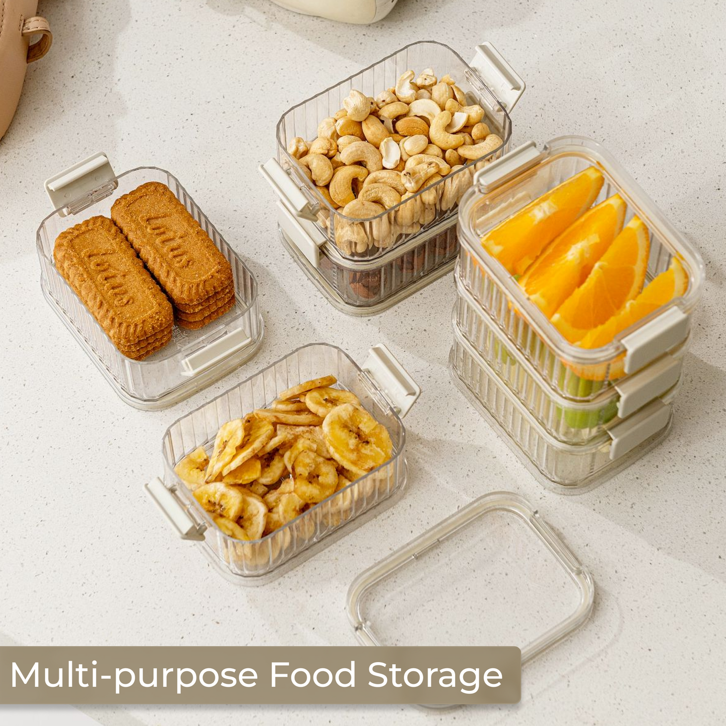 Premium Stackable Kitchen Organizer Food Container – 750ML