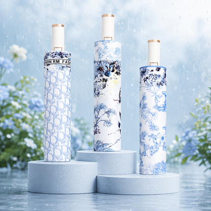 UV Protection Tested Floral Folding Umbrella with One-Touch Open