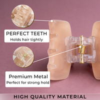 Unbreakable Premium Acrylic Mini Hair Claw Clip Set