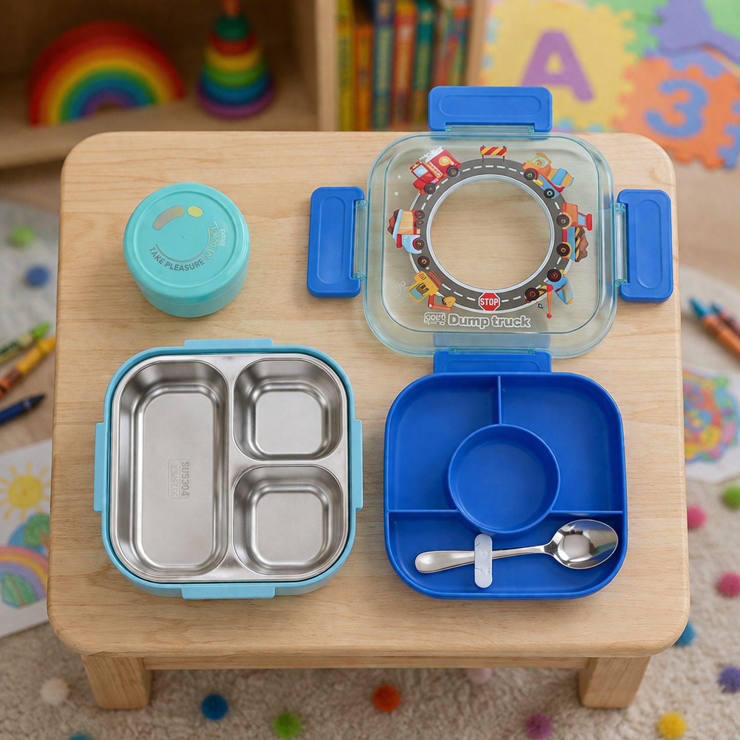 Kids Stainless Steel Lunch Box – Leakproof – 700ml