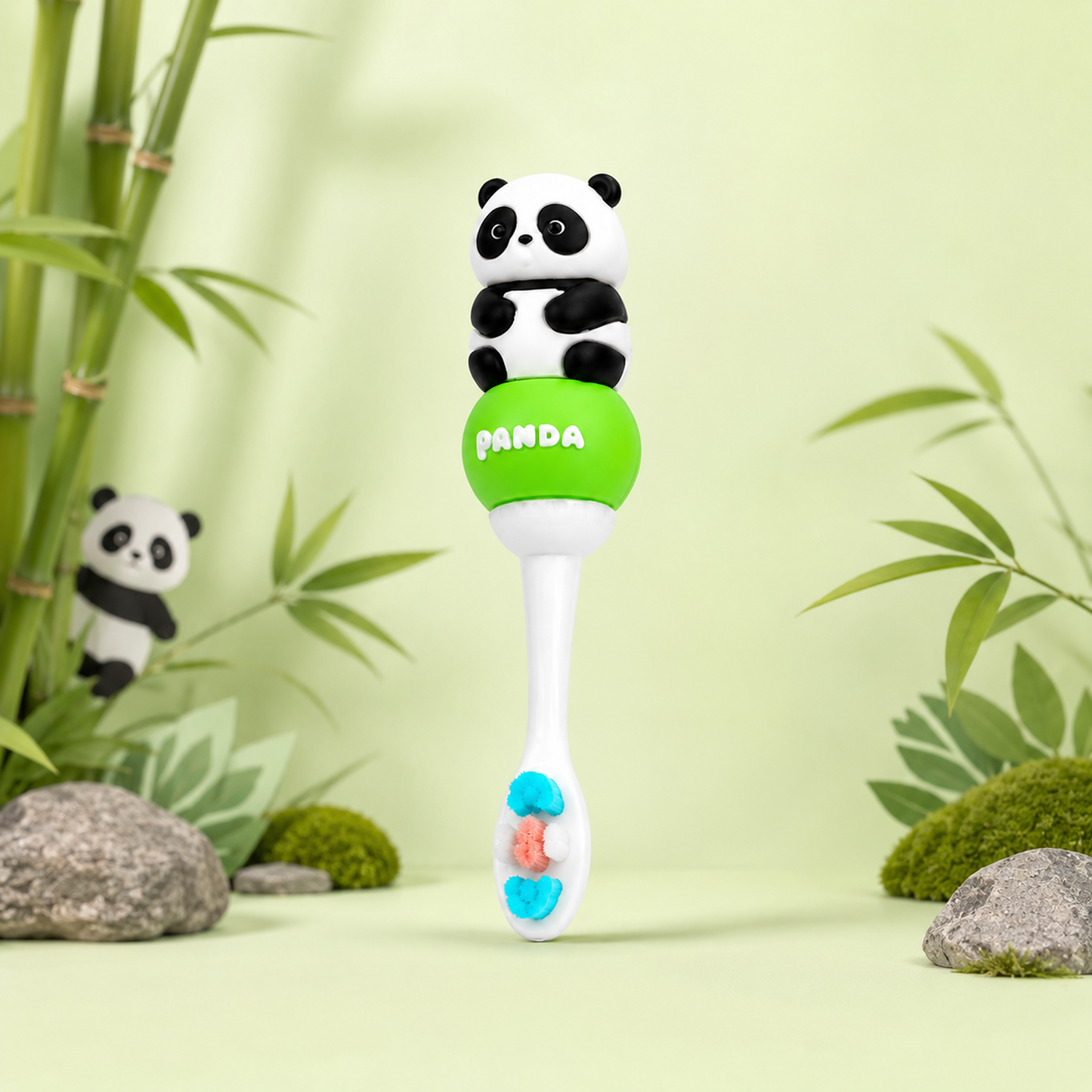 Bear Cartoon Soft Kids Toothbrush with Easy Grip Handle (1-7Y)
