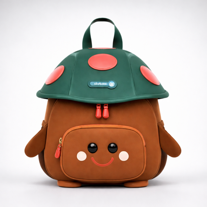 Mushroom Smiley Waterproof Kids Backpack