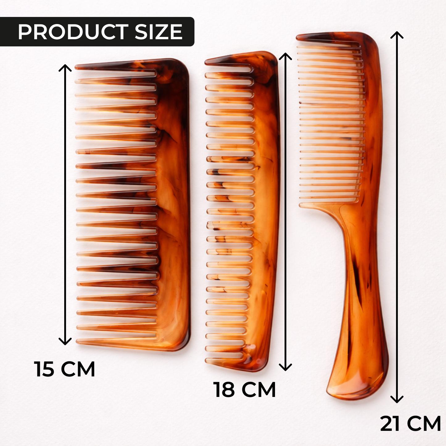 3-in-1 ABS Hair Comb Set|  Detangling, Styling & Handle Comb