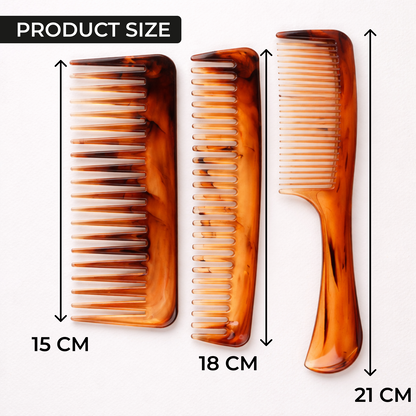 3-in-1 ABS Hair Comb Set|  Detangling, Styling & Handle Comb