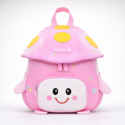 Mushroom Smiley Waterproof Kids Backpack