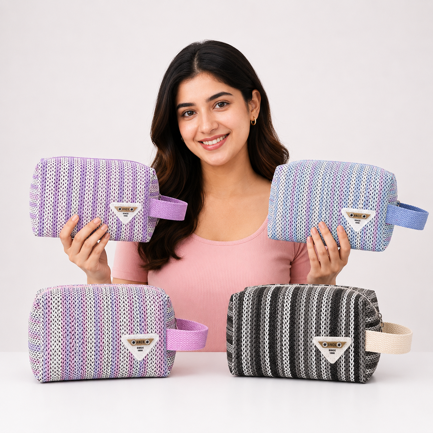 KokoSmile Printed Travel Makeup Bag – Cosmetic Organizer Pouch