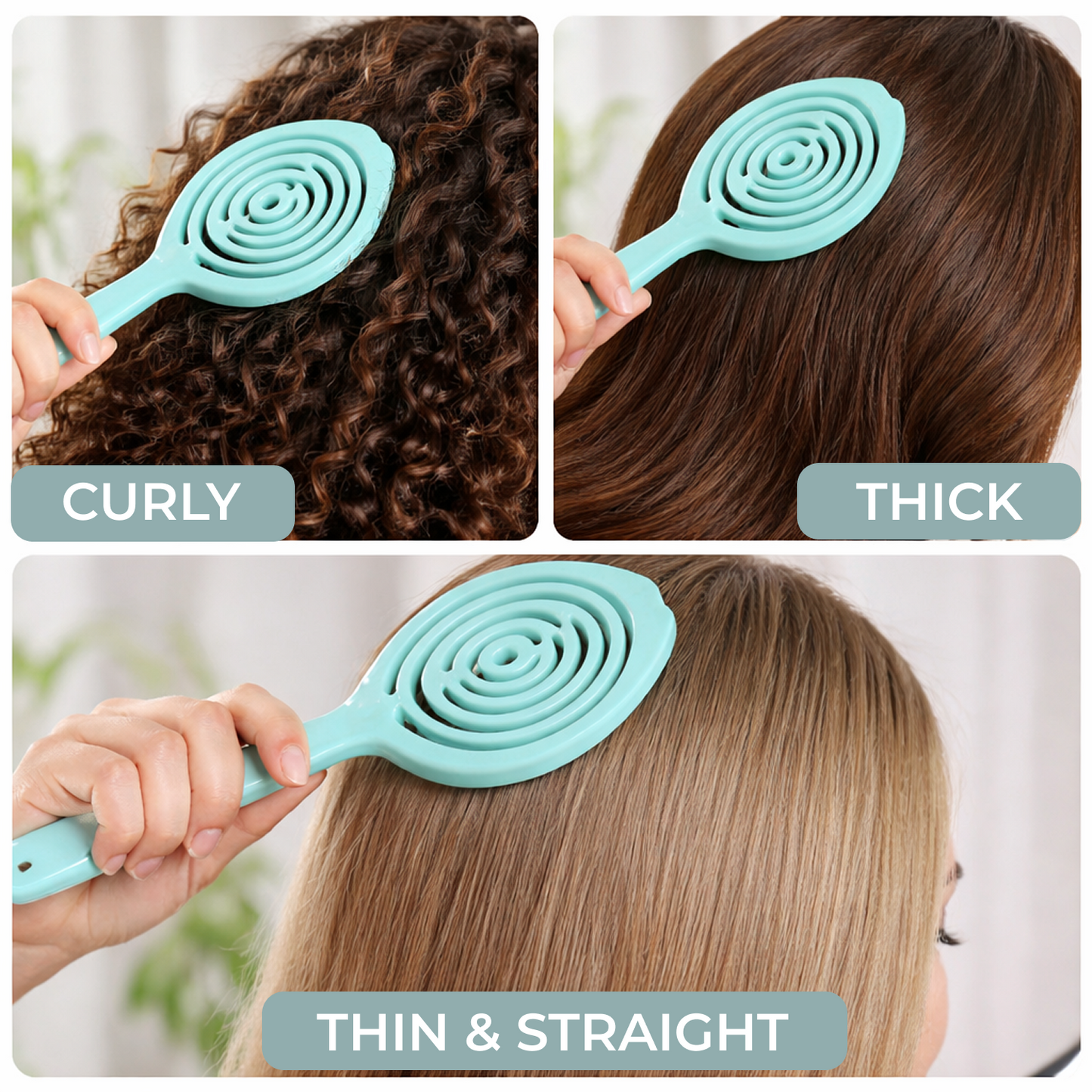Professional Curved Vented Hair Brush – Fast Drying Detangling Styling Brush
