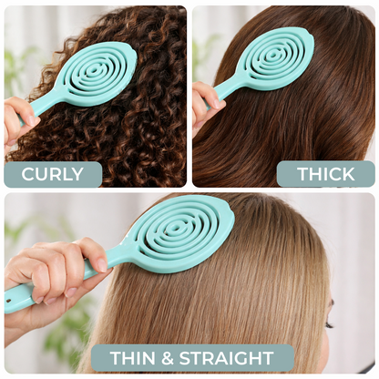 Professional Curved Vented Hair Brush – Fast Drying Detangling Styling Brush
