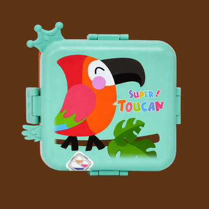 Kids Cartoon Stainless Steel Lunch Box with 3 Compartments - 1120ml