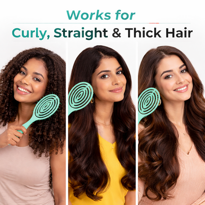 FlexiSilk Premium Detangling Hair Brush – Lightweight Scalp Massage Styling Comb