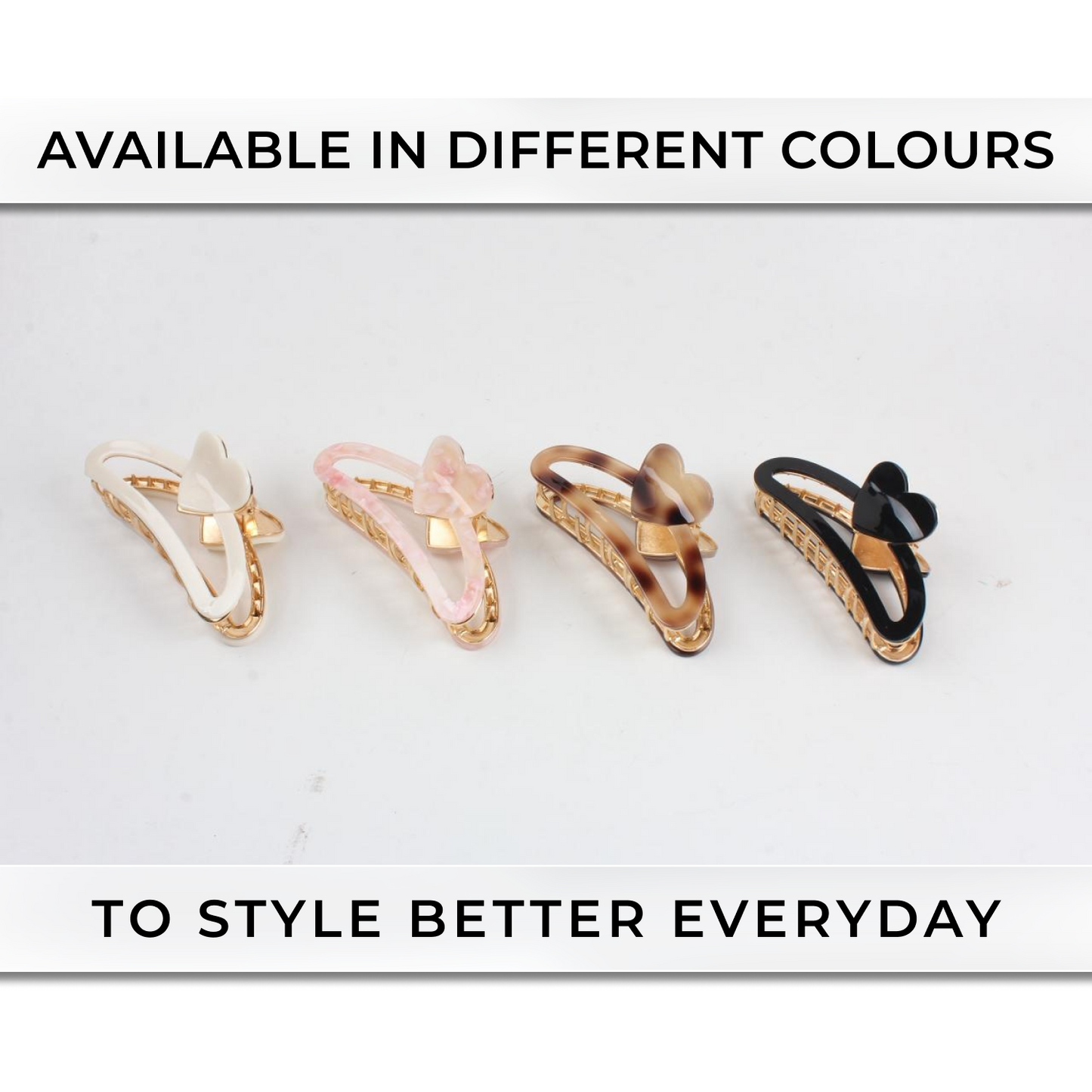 Premium Strong Hold Hair Claw Clip – Metal Grip Hair Styling Clutcher