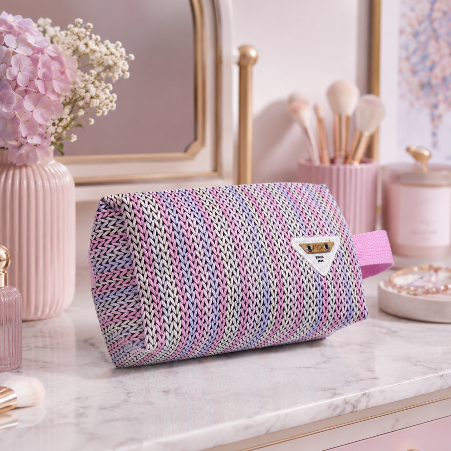 KokoSmile Printed Travel Makeup Bag – Cosmetic Organizer Pouch