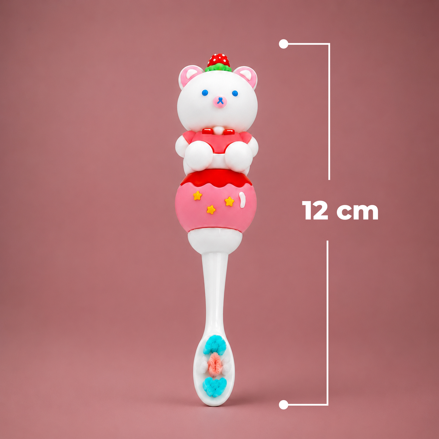 Bear Cartoon Soft Kids Toothbrush with Easy Grip Handle (1-7Y)