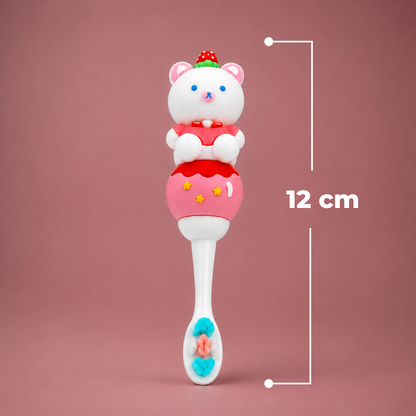 Bear Cartoon Soft Kids Toothbrush with Easy Grip Handle (1-7Y)