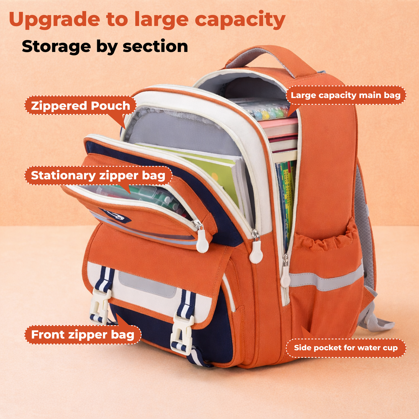 Stylish Primary School Backpack with Large Capacity