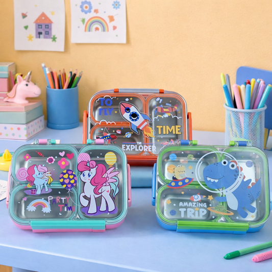 Premium 3 Compartment Stainless Steel Leakproof Lunch Box – 750ml