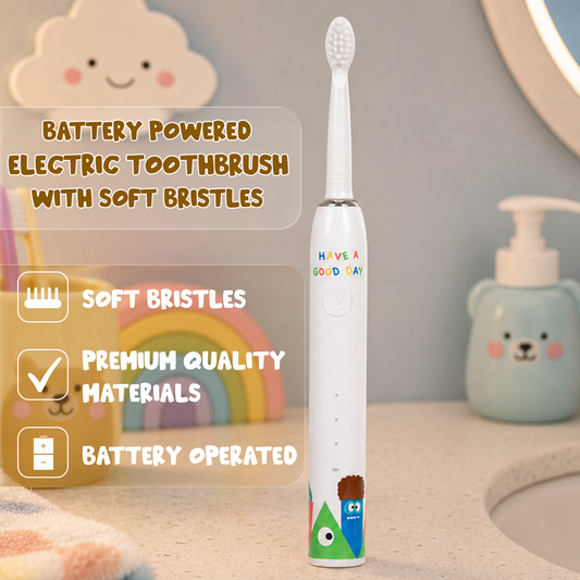 Kids Sonic Electric Toothbrush with 3 Modes & 4 Brush Heads