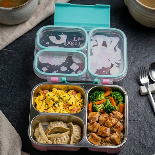 Premium 3 Compartment Stainless Steel Leakproof Lunch Box – 750ml