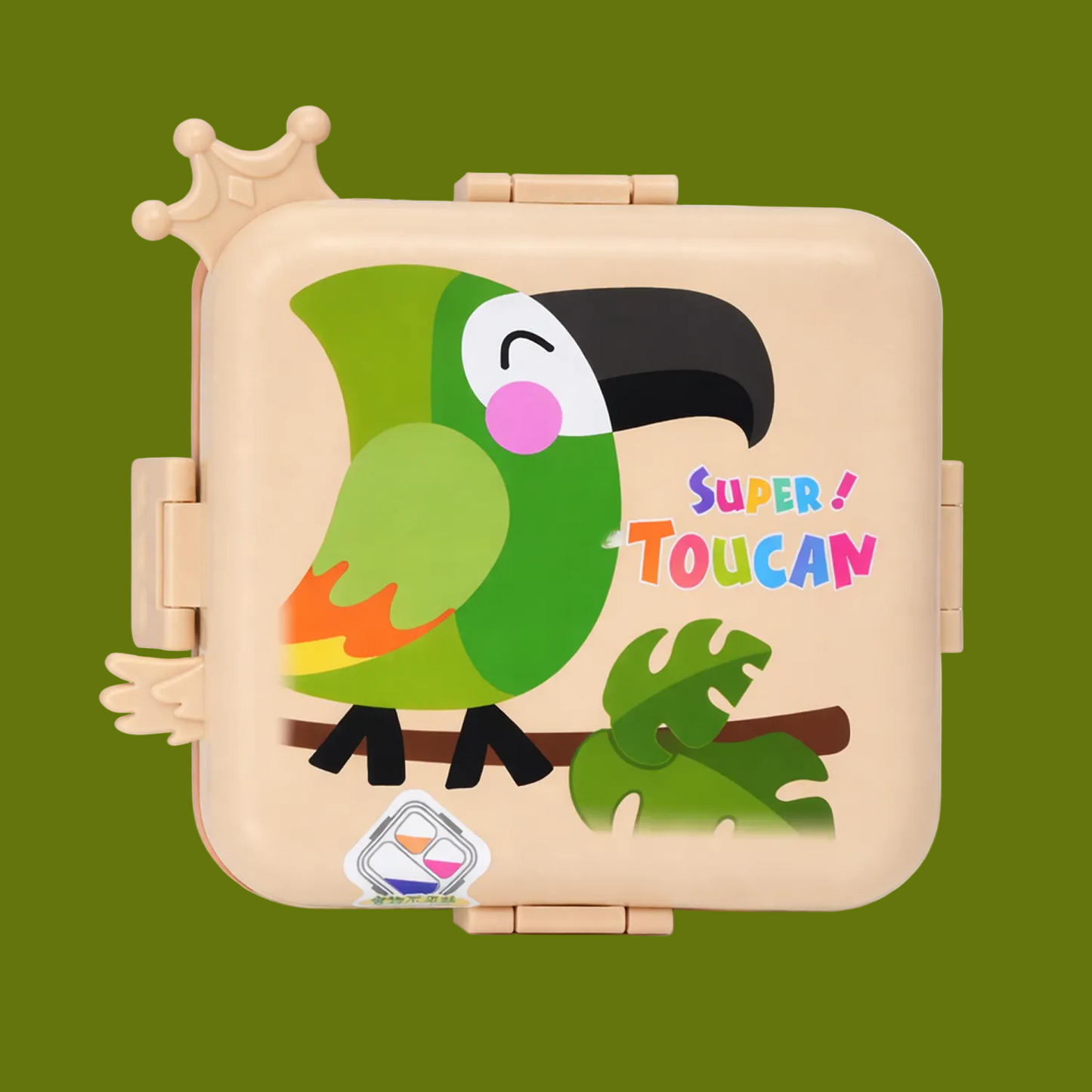 Kids Cartoon Stainless Steel Lunch Box with 3 Compartments - 1120ml