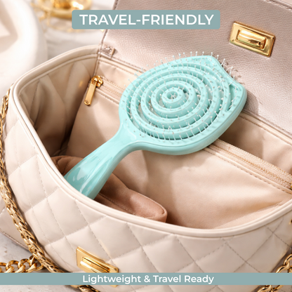Professional Curved Vented Hair Brush – Fast Drying Detangling Styling Brush