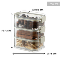 Premium Stackable Kitchen Organizer Food Container – 750ML