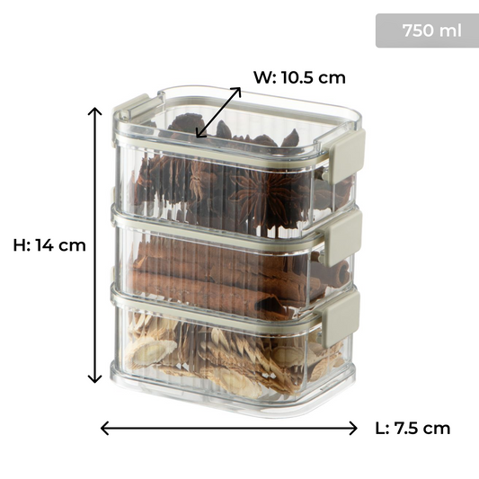 Premium Stackable Kitchen Organizer Food Container – 750ML