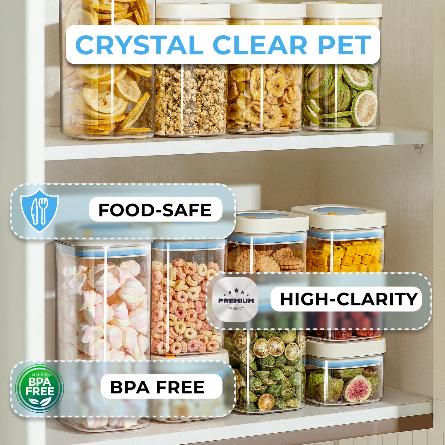 HOMX Airtight Food Storage Containers | Fridge Storage Bin